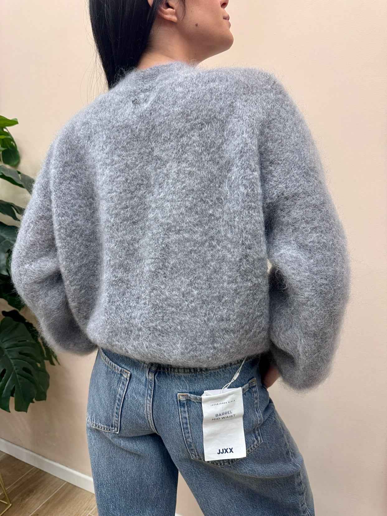 Cardigan mohair - GRIGIO