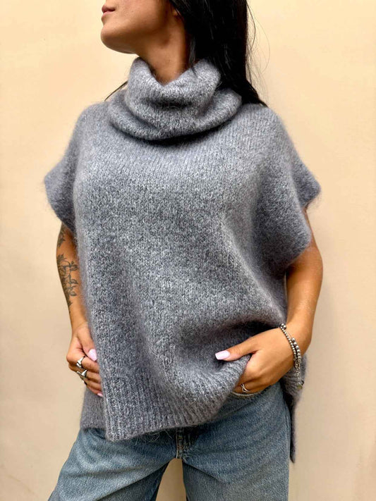 Gilet in mohair - GRIGIO