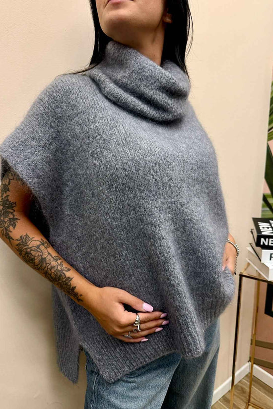 Gilet in mohair - GRIGIO