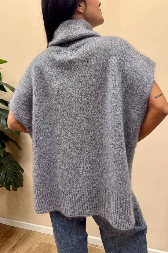 Gilet in mohair - GRIGIO
