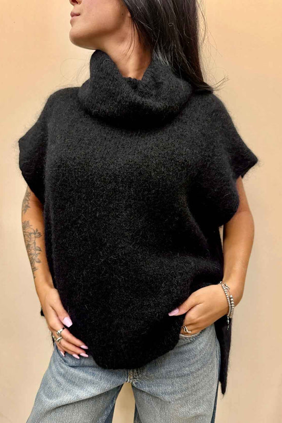 Gilet in mohair - NERO