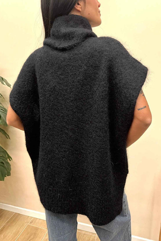 Gilet in mohair - NERO