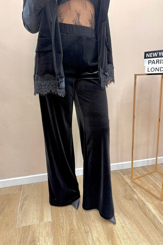 Pantalone velluto - NERO