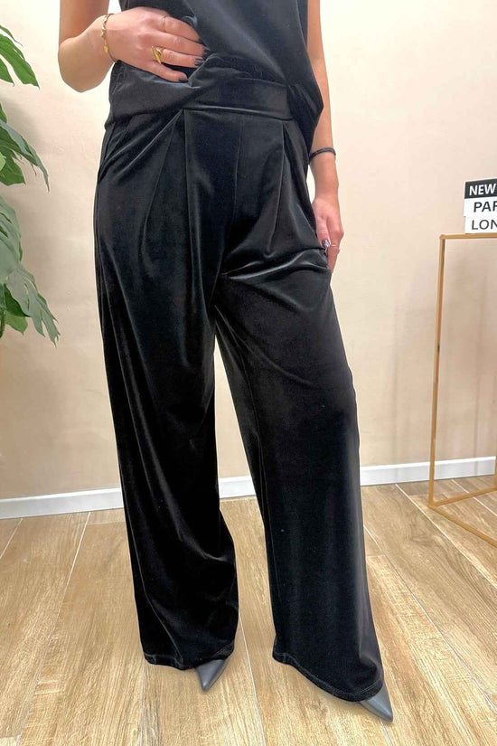 Pantalone ciniglia - NERO