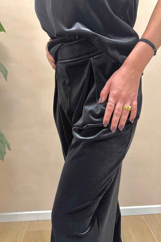 Pantalone ciniglia - NERO