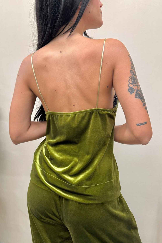 Top in ciniglia c/pizzo - OLIO