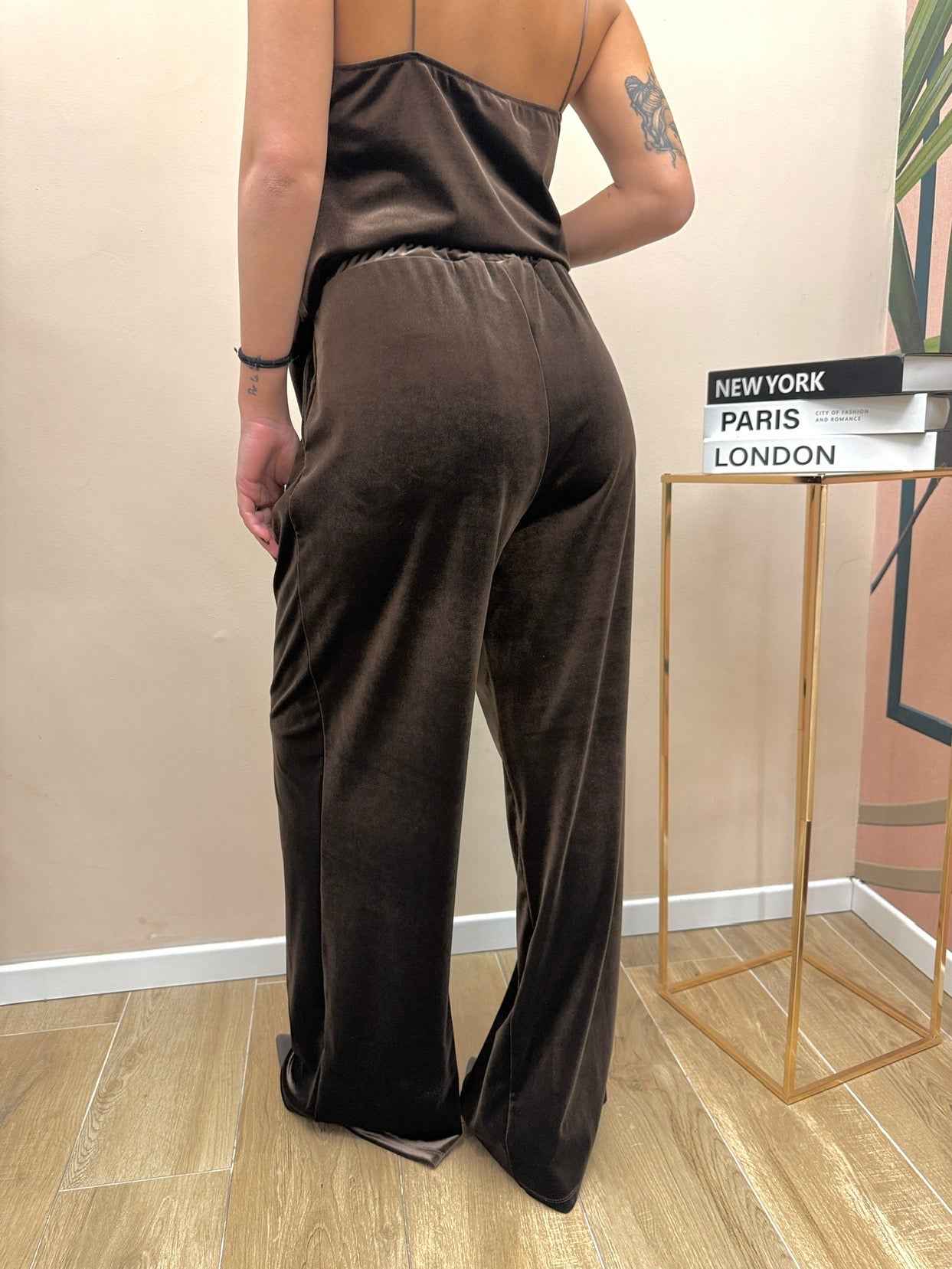 Pantalone ciniglia - MORO