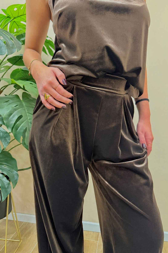 Pantalone ciniglia - MORO