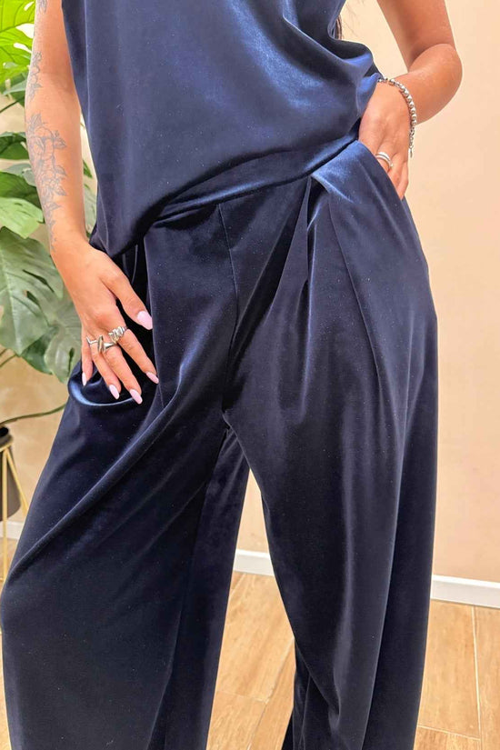 Pantalone ciniglia - BLU