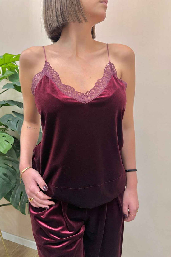 Top in ciniglia c/pizzo - BORDEAUX