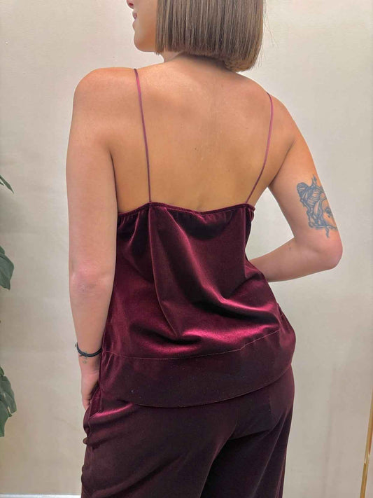 Top in ciniglia c/pizzo - BORDEAUX