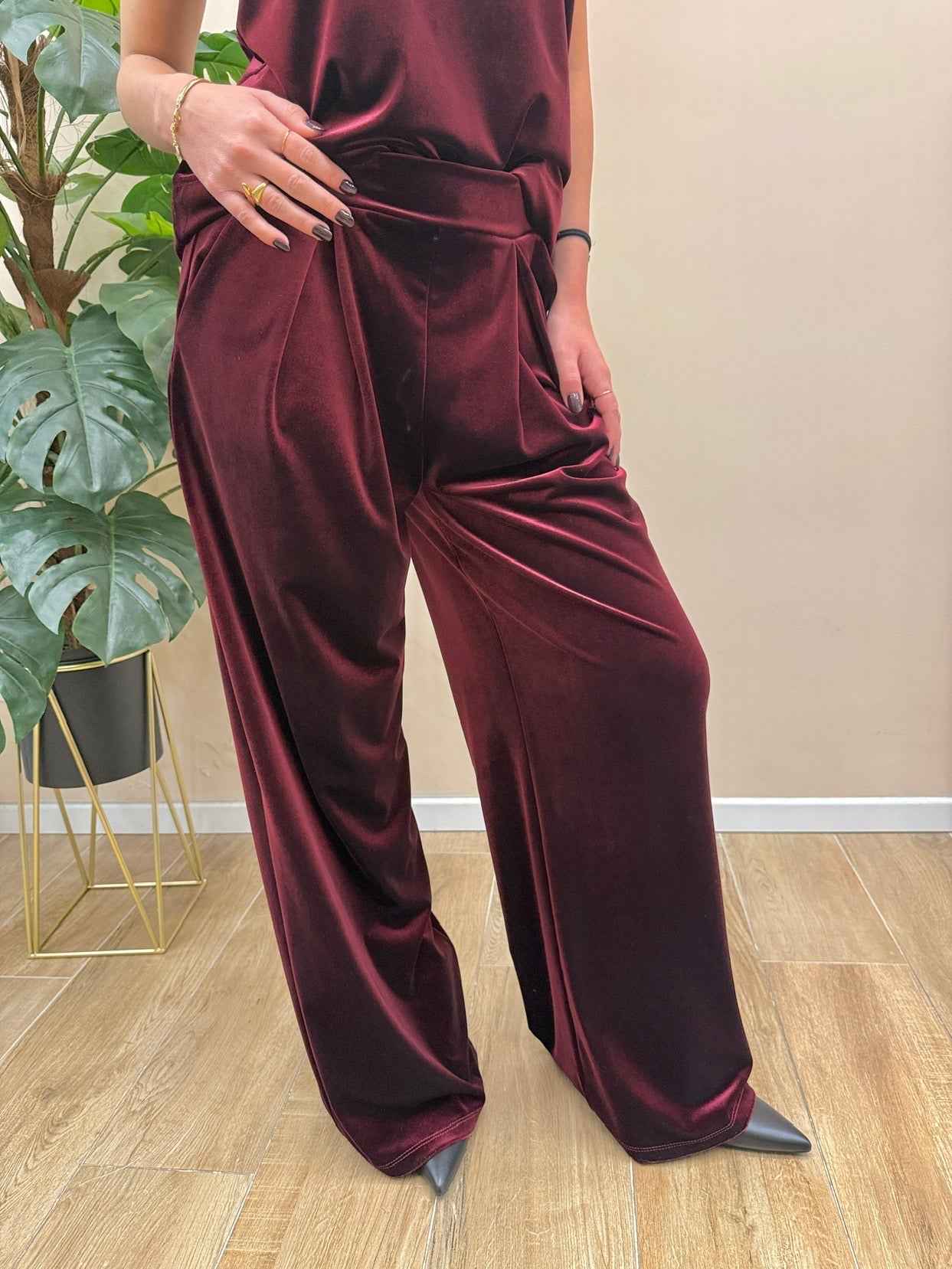 Pantalone ciniglia - BORDEAUX