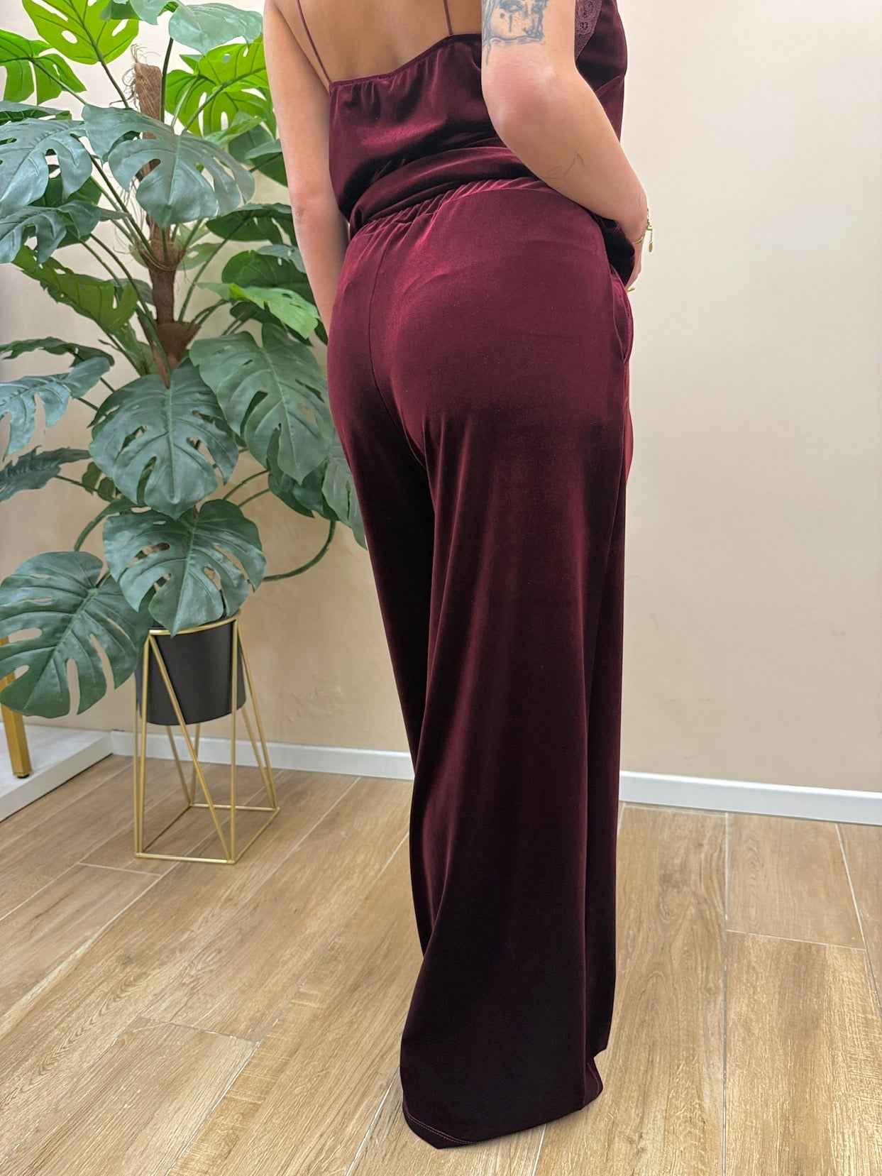 Pantalone ciniglia - BORDEAUX