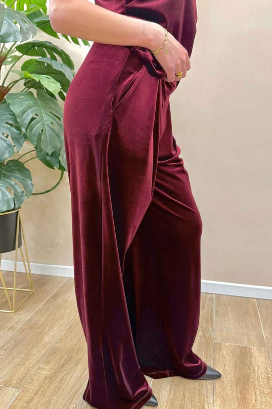 Pantalone ciniglia - BORDEAUX