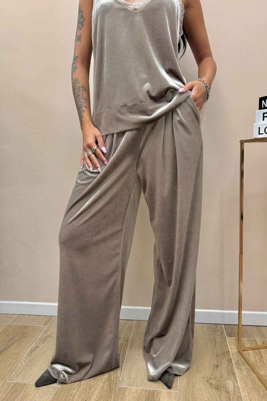 Pantalone ciniglia - FANGO