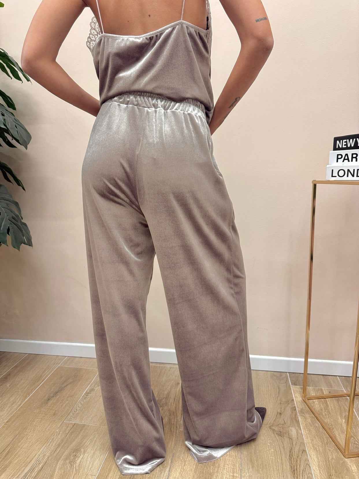 Pantalone ciniglia - FANGO