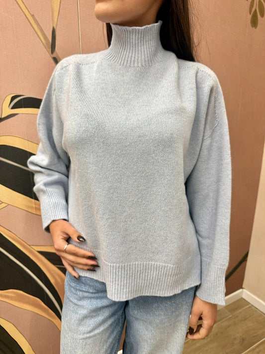 Lupetto cachemire - CELESTE