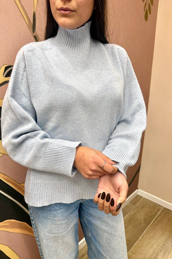 Lupetto cachemire - CELESTE