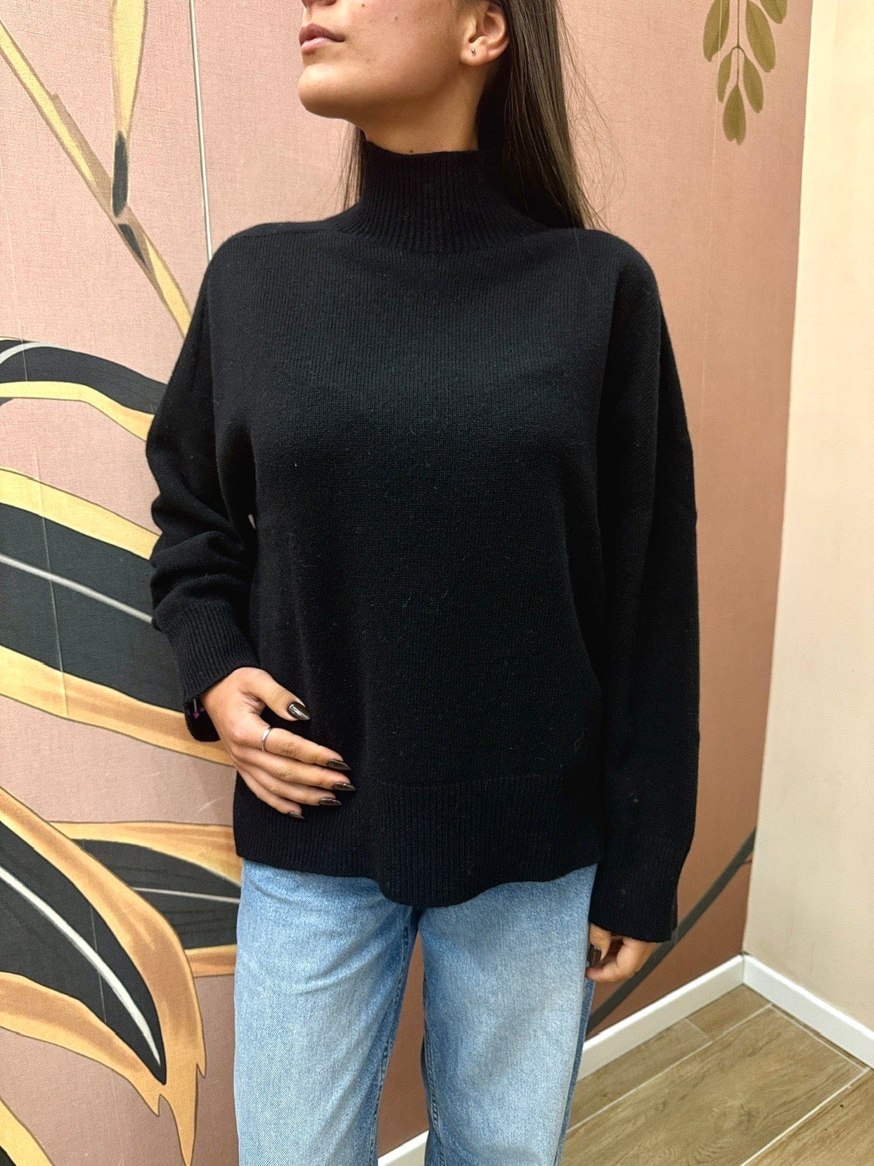 Lupetto cachemire - NERO