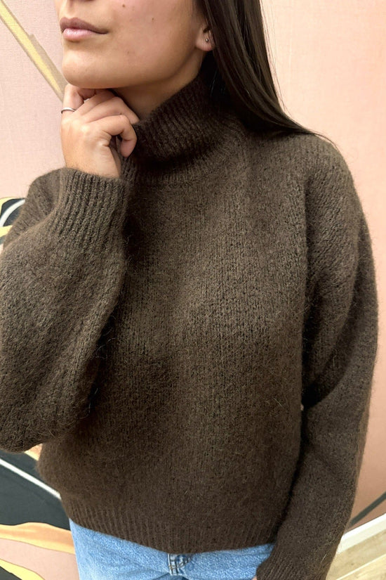 Pull mohair collo vulcano - MORO