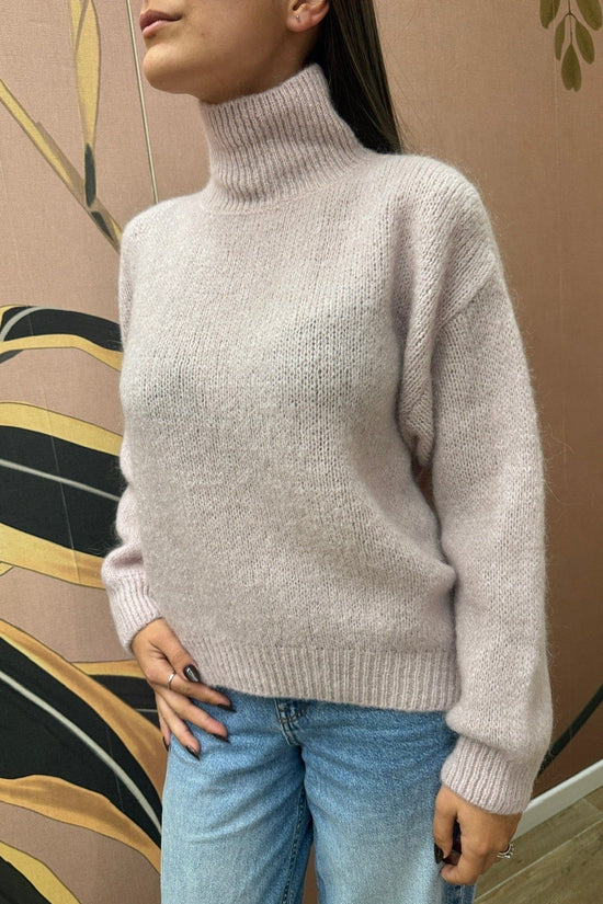 Pull mohair collo vulcano - ROSA