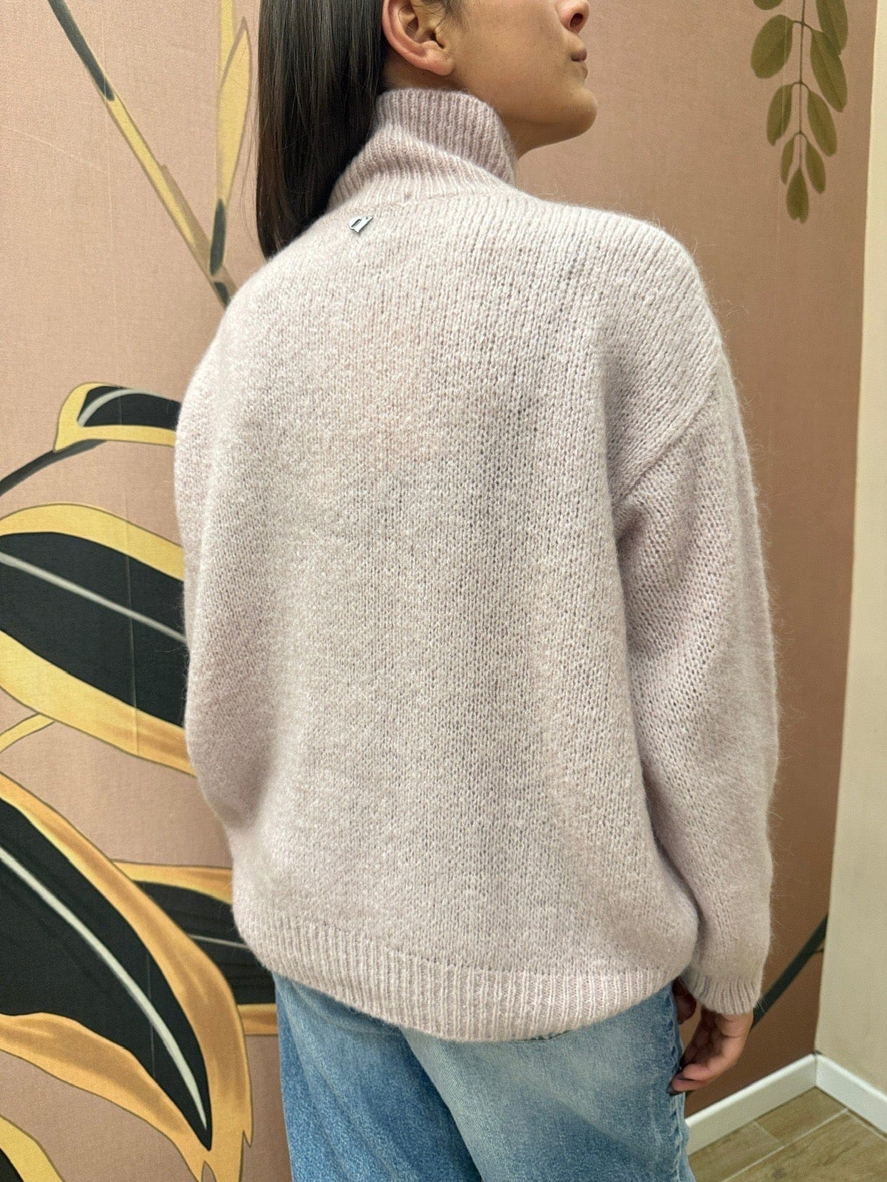 Pull mohair collo vulcano - ROSA