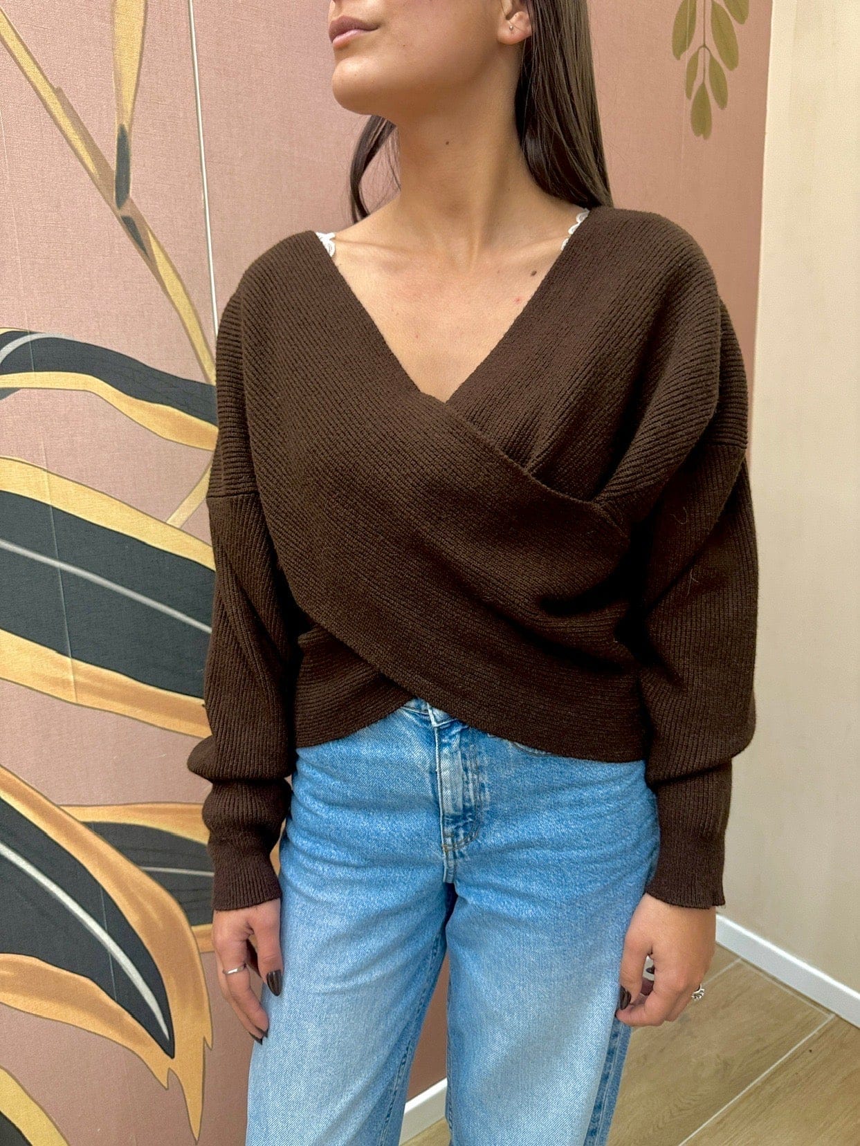 Maglia incrociata - MORO