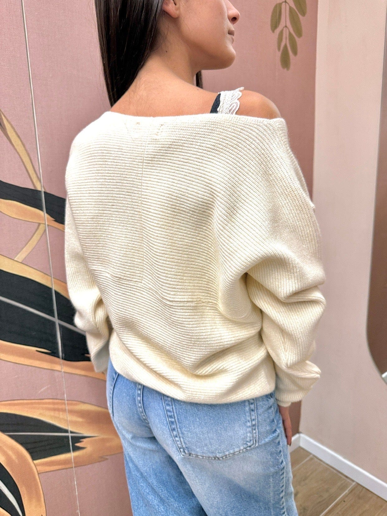 Maglia incrociata - CREMA