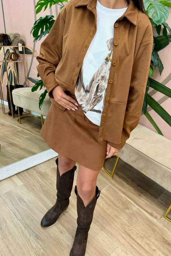 CAMICIA DAINETTO - CUOIO