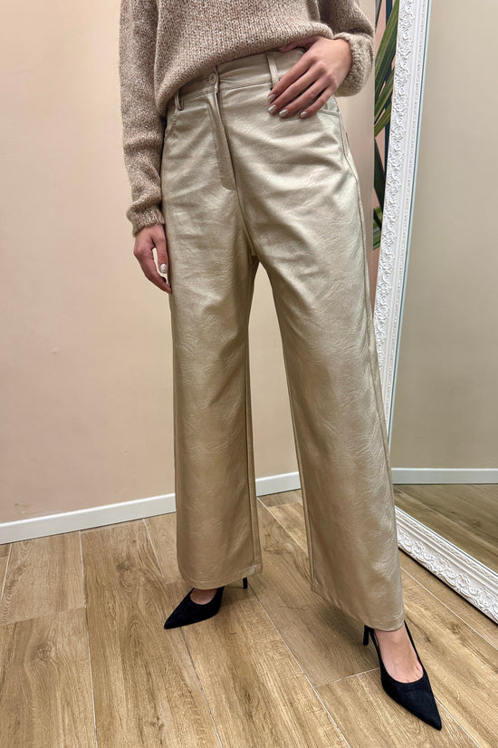 Pantalone Giusi metal - PLATINO