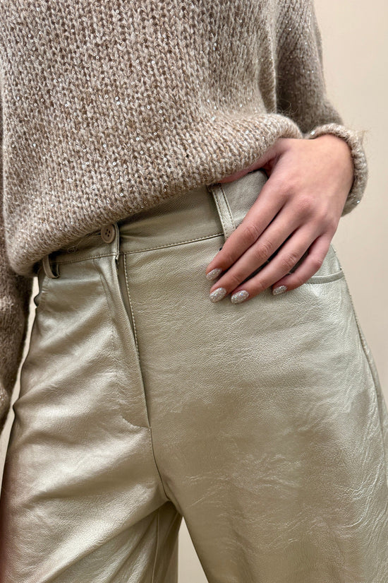 Pantalone Giusi metal - PLATINO