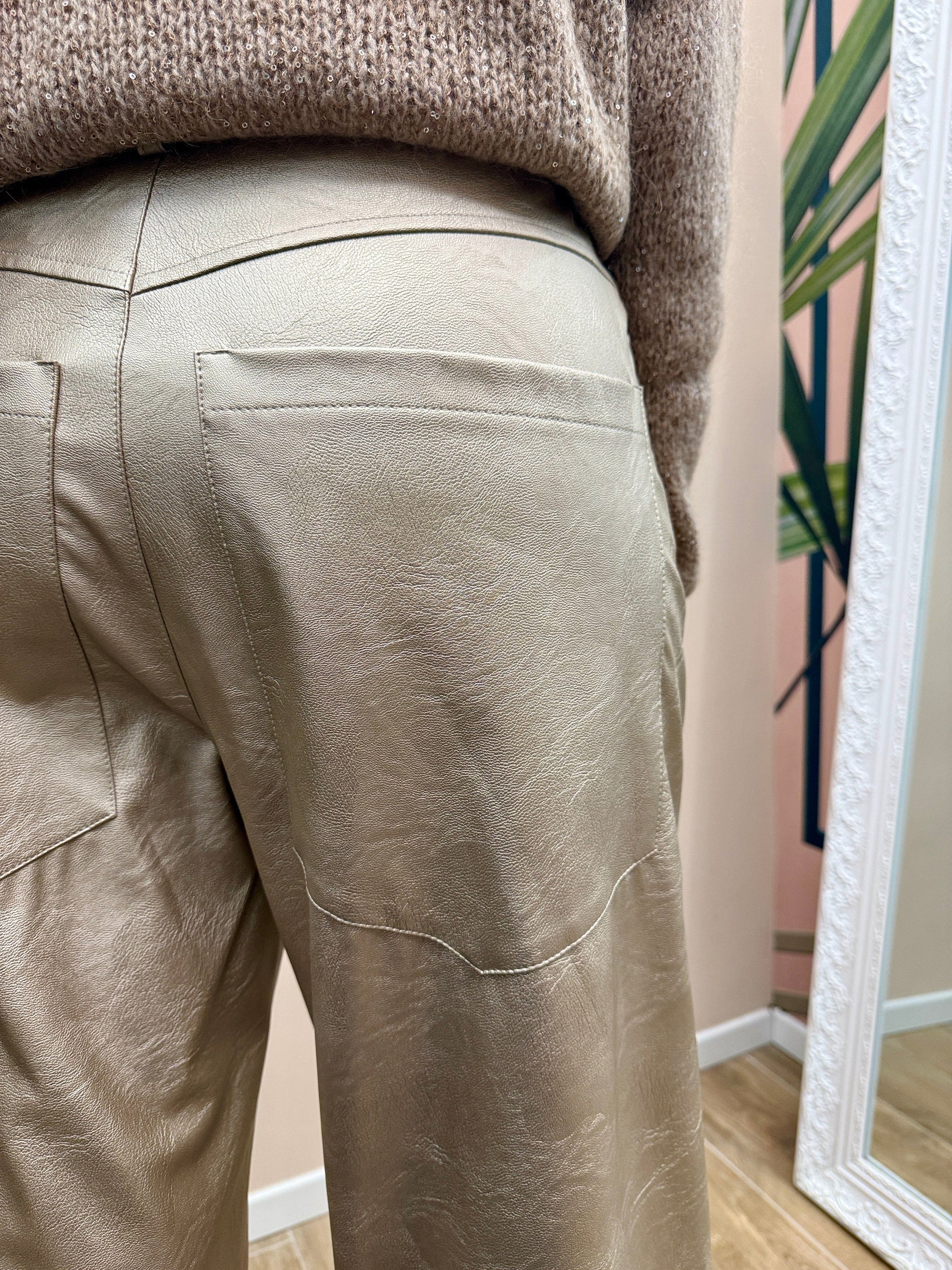 Pantalone Giusi metal - PLATINO