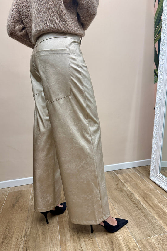 Pantalone Giusi metal - PLATINO