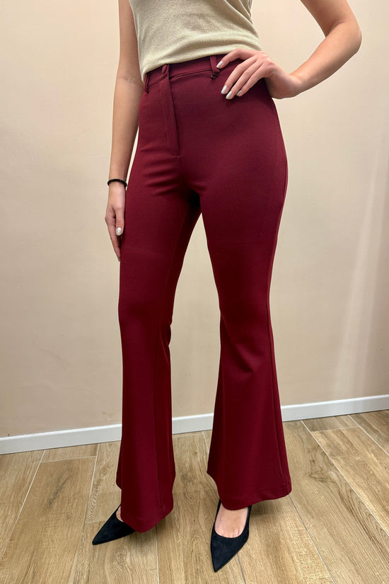 Pantalone zampa - BORDEAUX