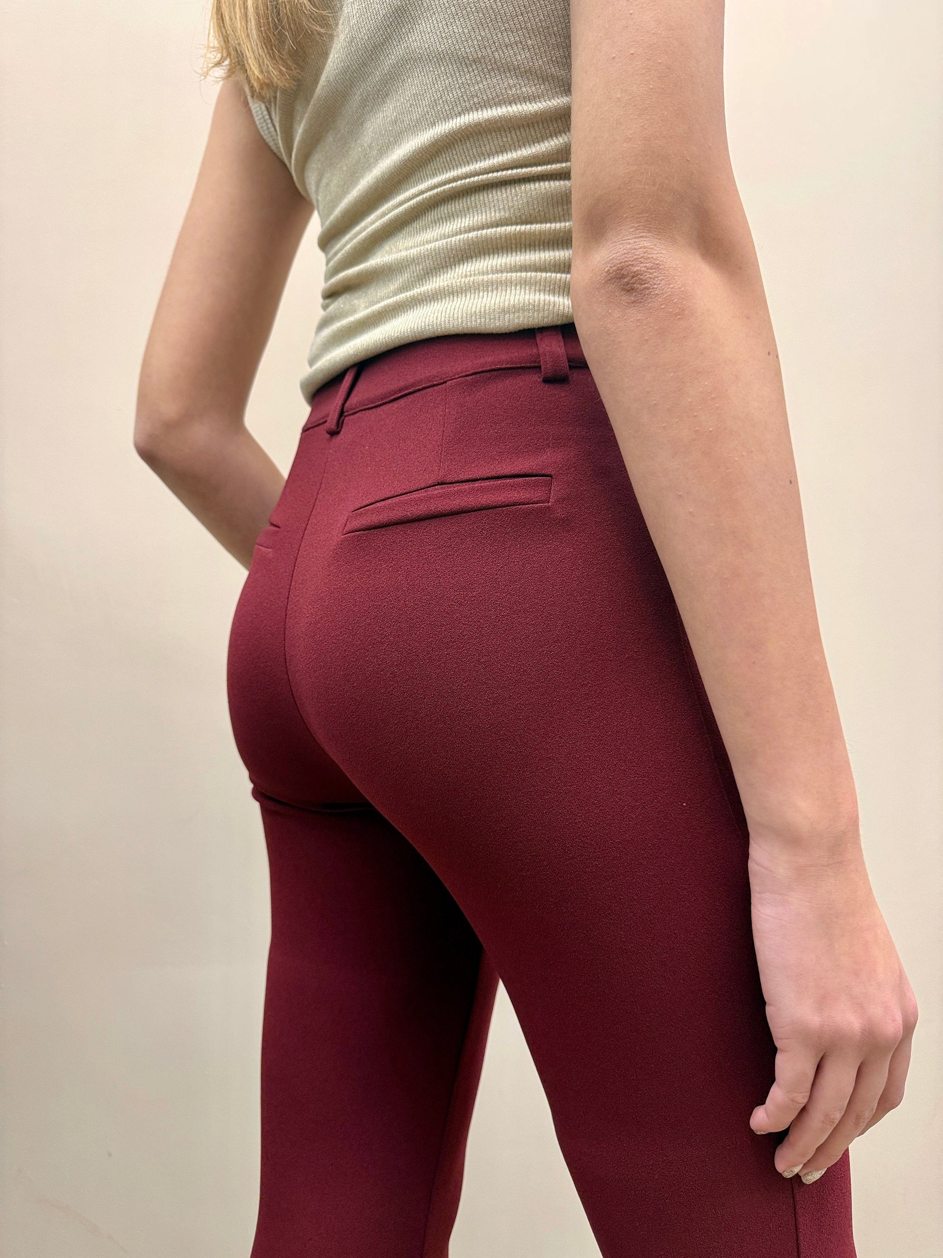 Pantalone zampa - BORDEAUX