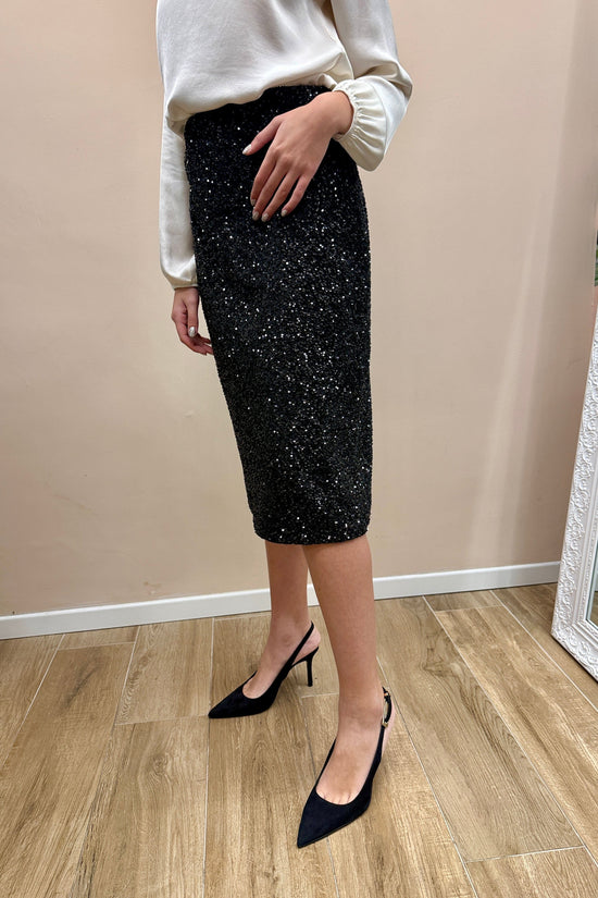 Gonna paillettes - NERO