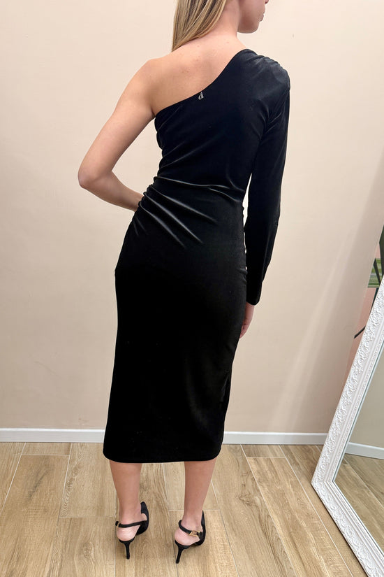 Abito lungo ciniglia - NERO