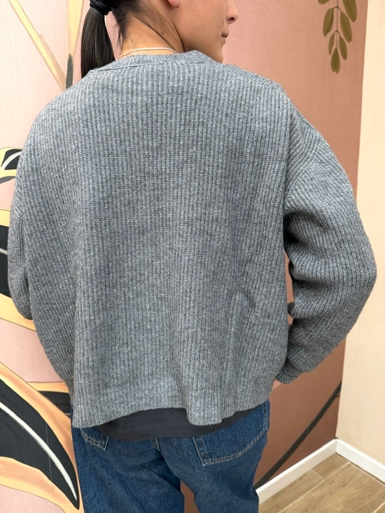 cardigan costina - GRIGIO