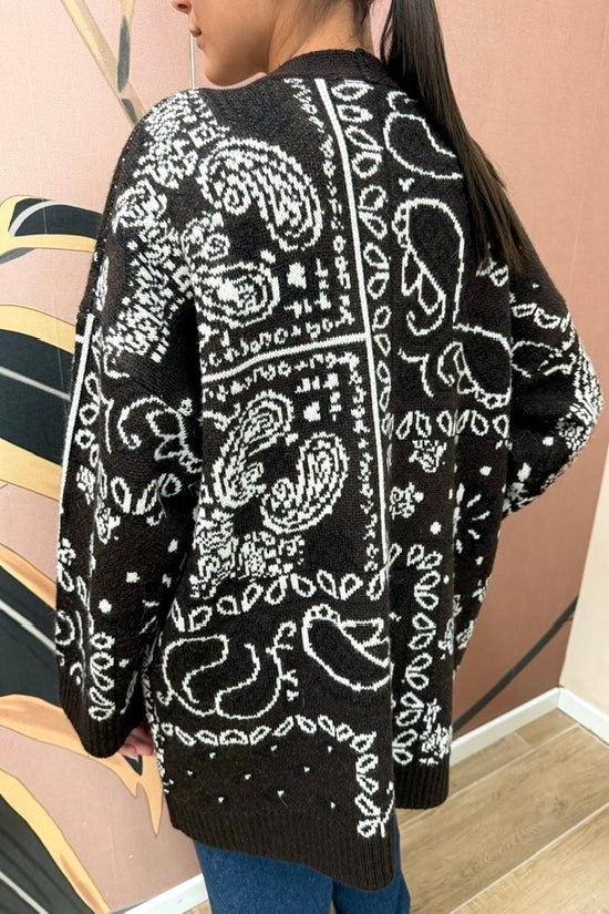 Cardigan bandana - CIOCCOLATO