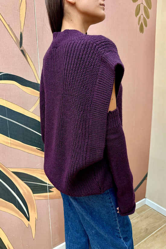 Gilet c/manicotti - VIOLA