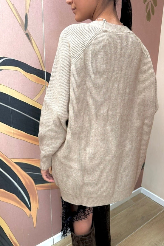 Cardigan over - BEIGE