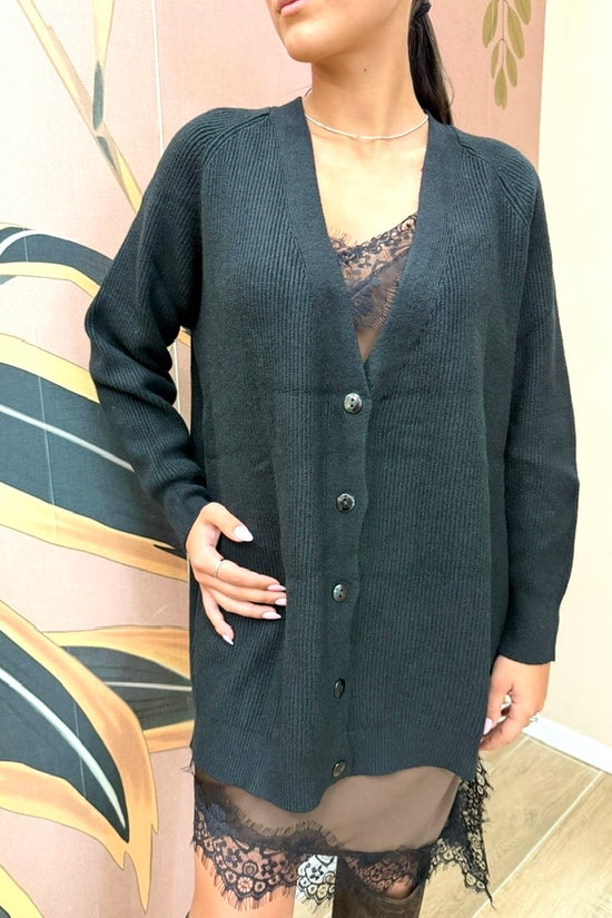 Cardigan over - NERO