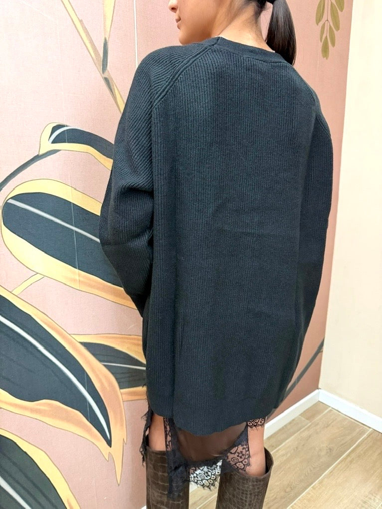 Cardigan over - NERO