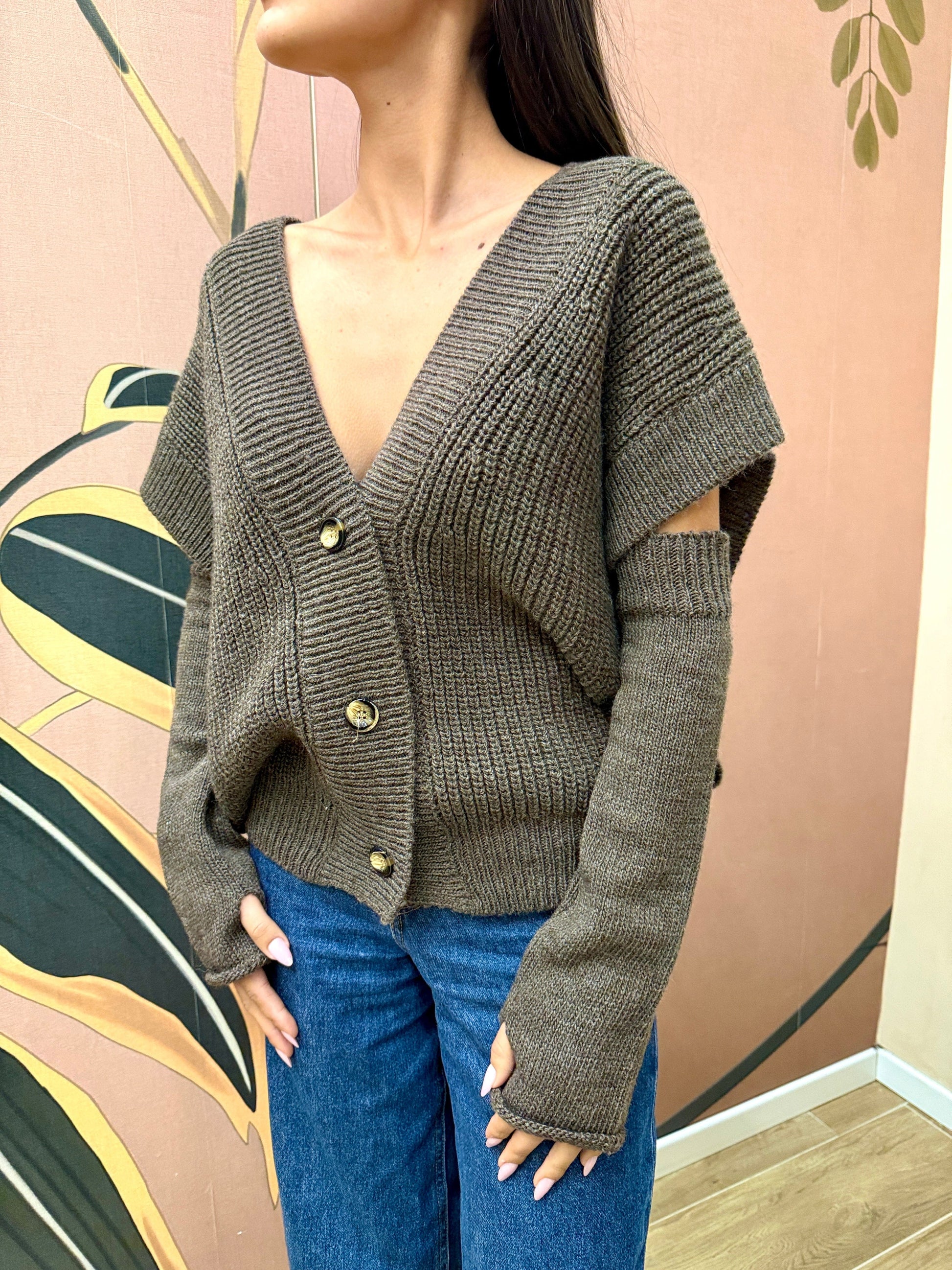 Gilet c/manicotti - MORO