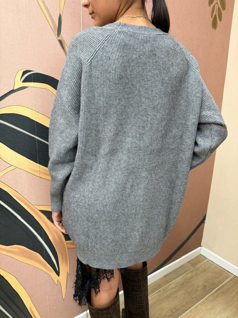 Cardigan over - GRIGIO