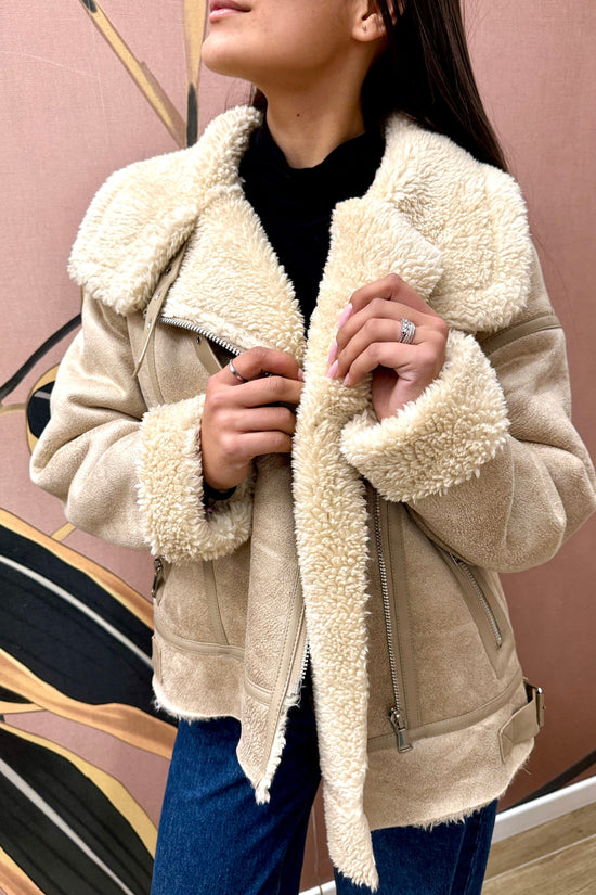 Cappotto montone over - PANNA