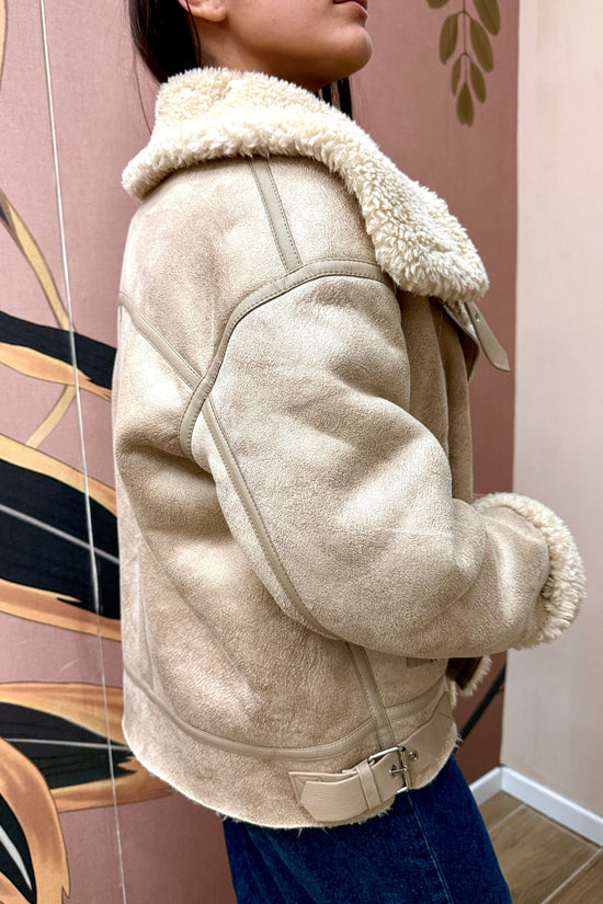 Cappotto montone over - PANNA