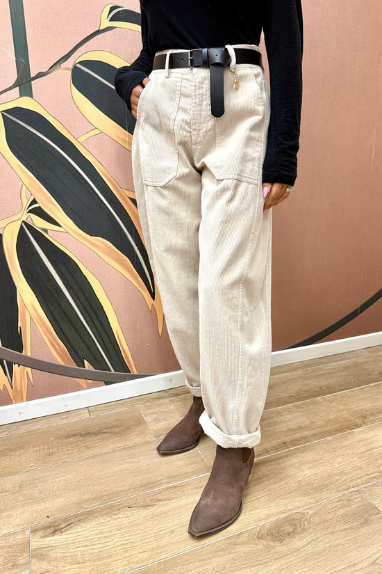 Pantalone velluto barrel - BURRO