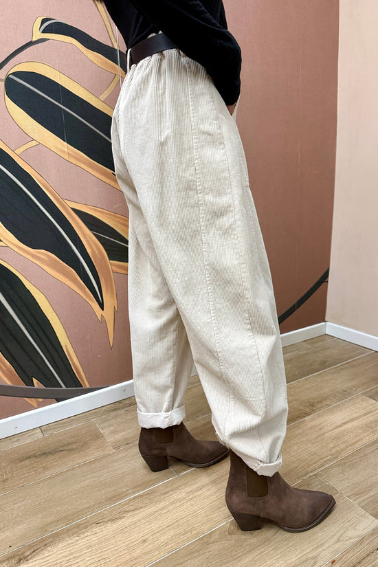 Pantalone velluto barrel - BURRO