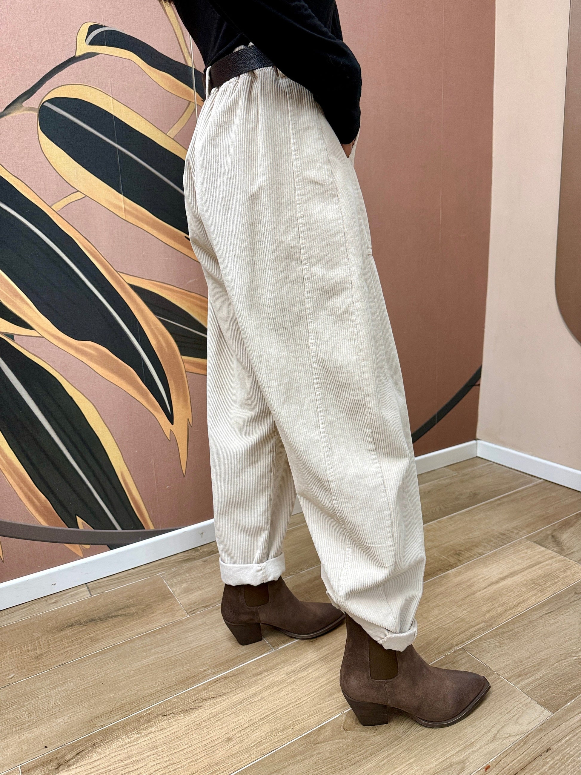 Pantalone velluto barrel - BURRO